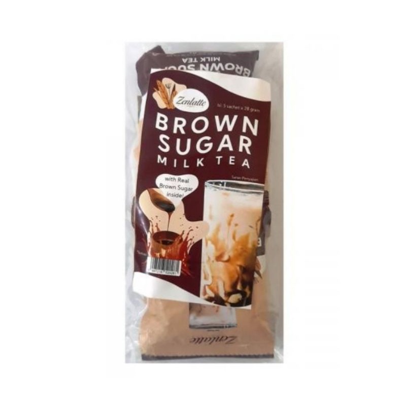 Jual Zenlatte Brown Sugar Milk Tea paket isi 10 x 28gr | Shopee Indonesia