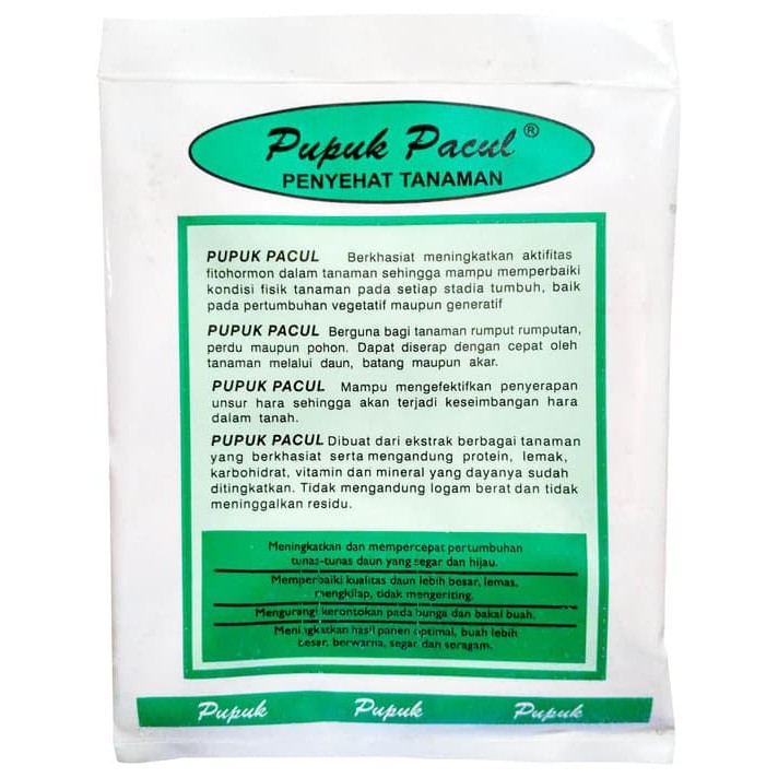 Jual Pupuk Penyehat Tanaman Pertanian PACUL - 100 gram | Shopee Indonesia