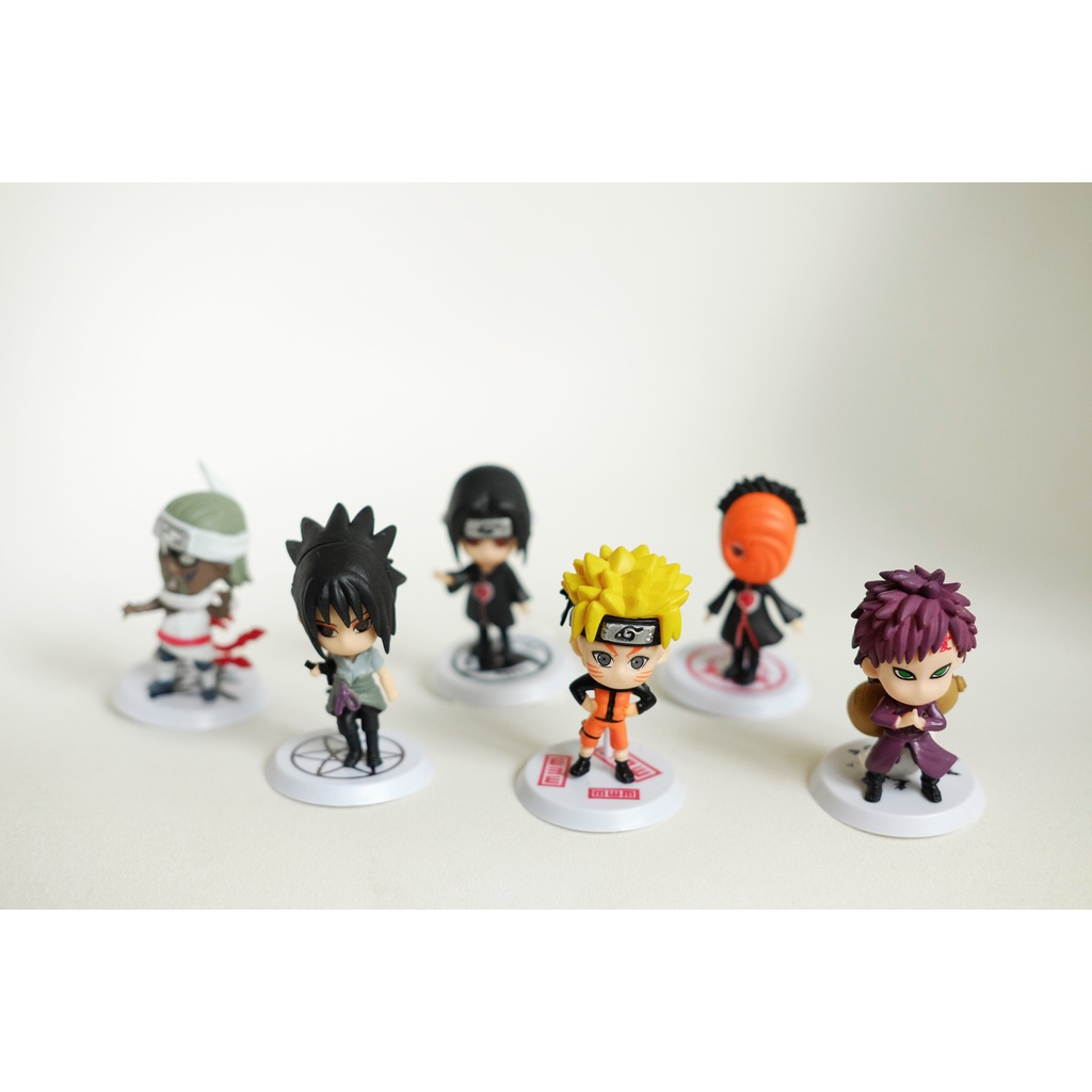 Figuras dos desenhos animados Naruto Figuras Mini Naruto Cartoon Modelo  Kakashi Crianças Presente de Aniversário 6 Pcs por Set 2023 De hy_model.,  $129,62