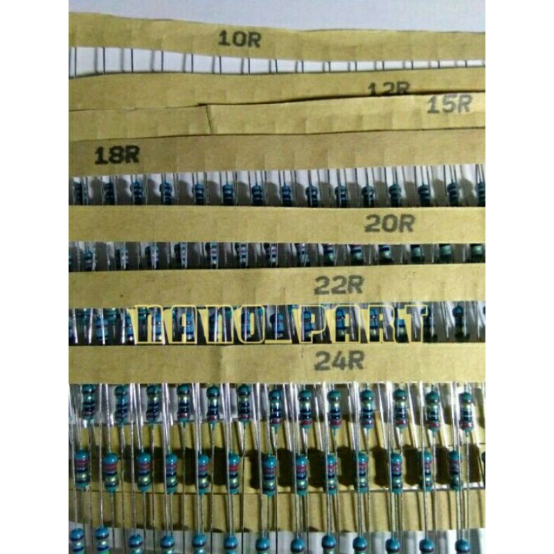 thumbnail image 2 of 10x Vishay Metal Oxide Resistors - 5% Tolerance, Axial Lead - Vintage NOS (Various Values) 2 of 2