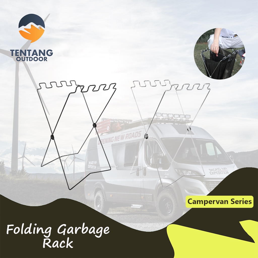 Jual Rak Sampah Lipat Portable Folding Garbage Rack Barbecue Trash Rack ...