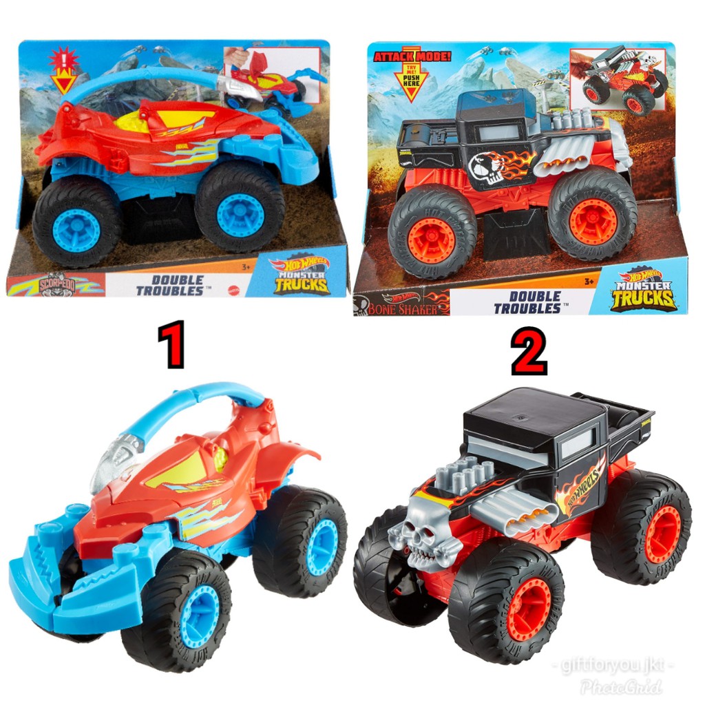  Hot Wheels Bone Shaker Monster Truck Double Troubles 1