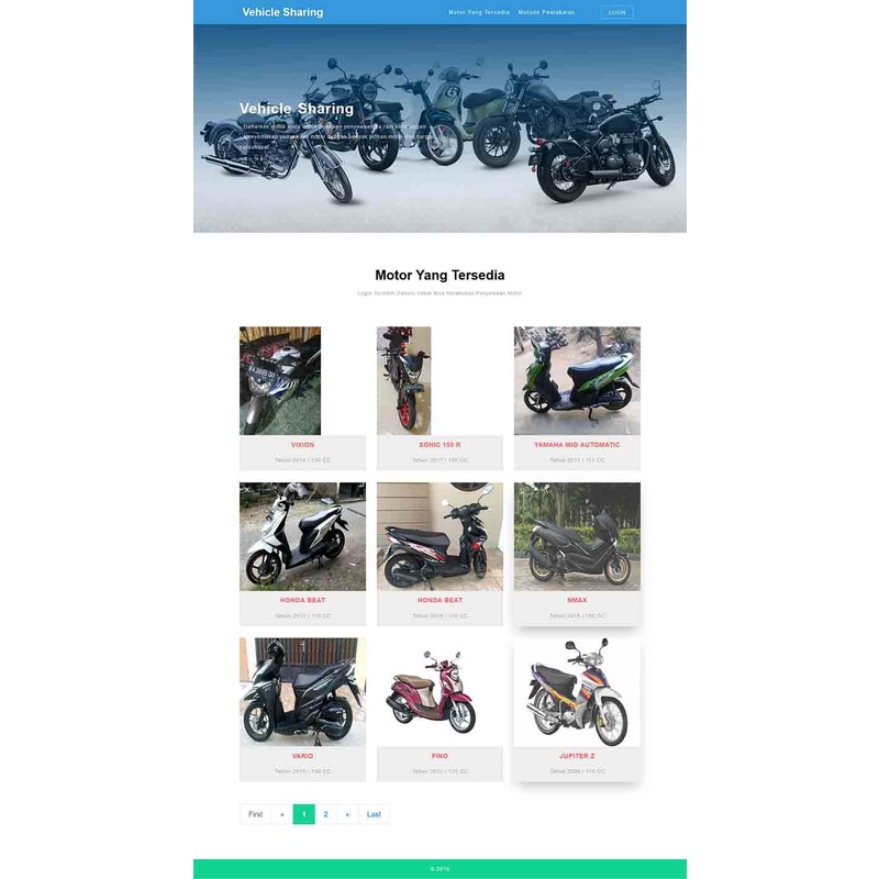 Jual Script web rental motor Dengan Php Mysqli | Shopee Indonesia