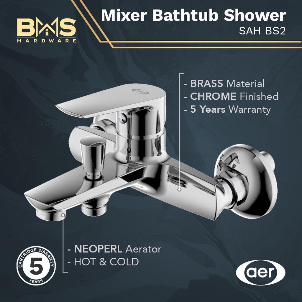 Jual AER Kran Bathtub Shower Panas Dingin - Keran Mixer Kran Mandi SAH ...