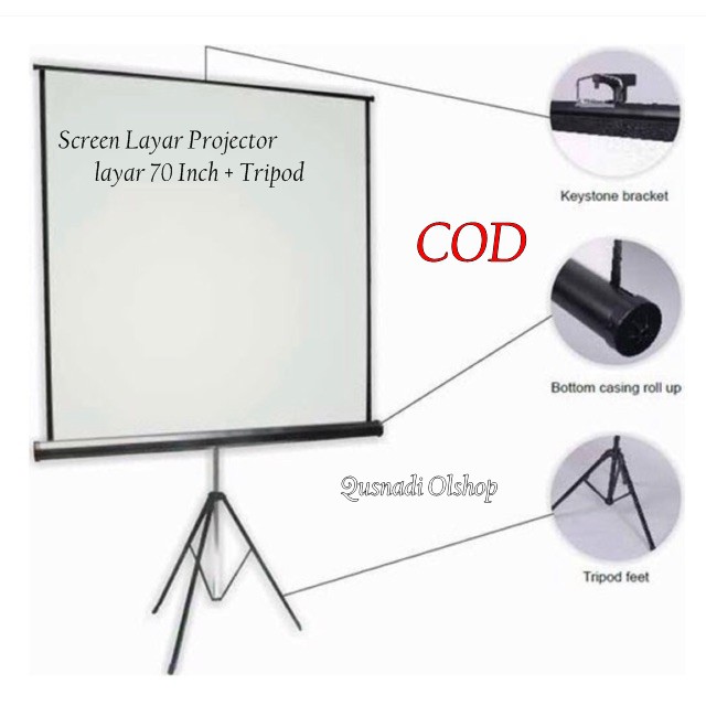 Jual Termurah Screen Layar Projector varian INCH Wall Mount Projector ...
