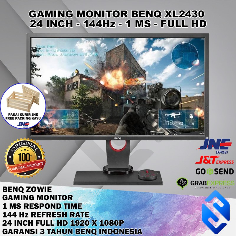Jual BENQ ZOWIE XL2430 24 INCH 144Hz 1MS GAMING MONITOR MURAH Shopee