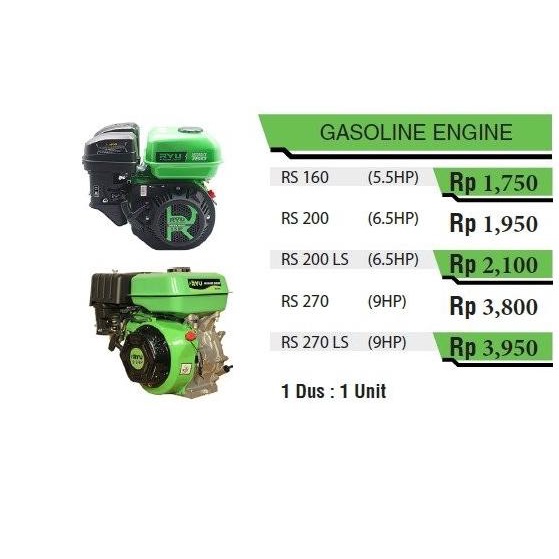 Jual Mesin Penggerak Ryu Rs 200 6 5 Hp Bensin Engine Serbaguna | Shopee ...