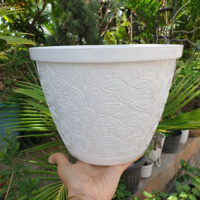 Jual Pot bunga SHALLOM BATIK 25 Pot motif batik timbul bagus tebal ...