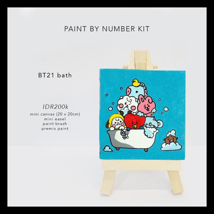 Jual ORIGINAL BT21 bath art set / paint by number Shopee Indonesia
