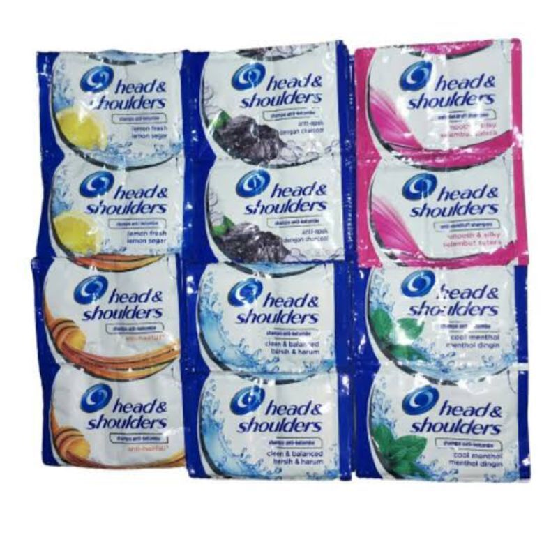 Jual PROMO Shampo Head and Shoulder 12 sachet x 2 strip. Shampo ...