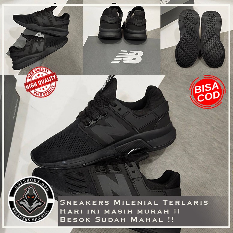Jual SEPATU SNEAKERS MURAH NEW BALANCE 247 REVLITE FULL BLACK ORIGINAL PREMIUM IMPORT BNIB TERLARIS NEW Shopee Indonesia