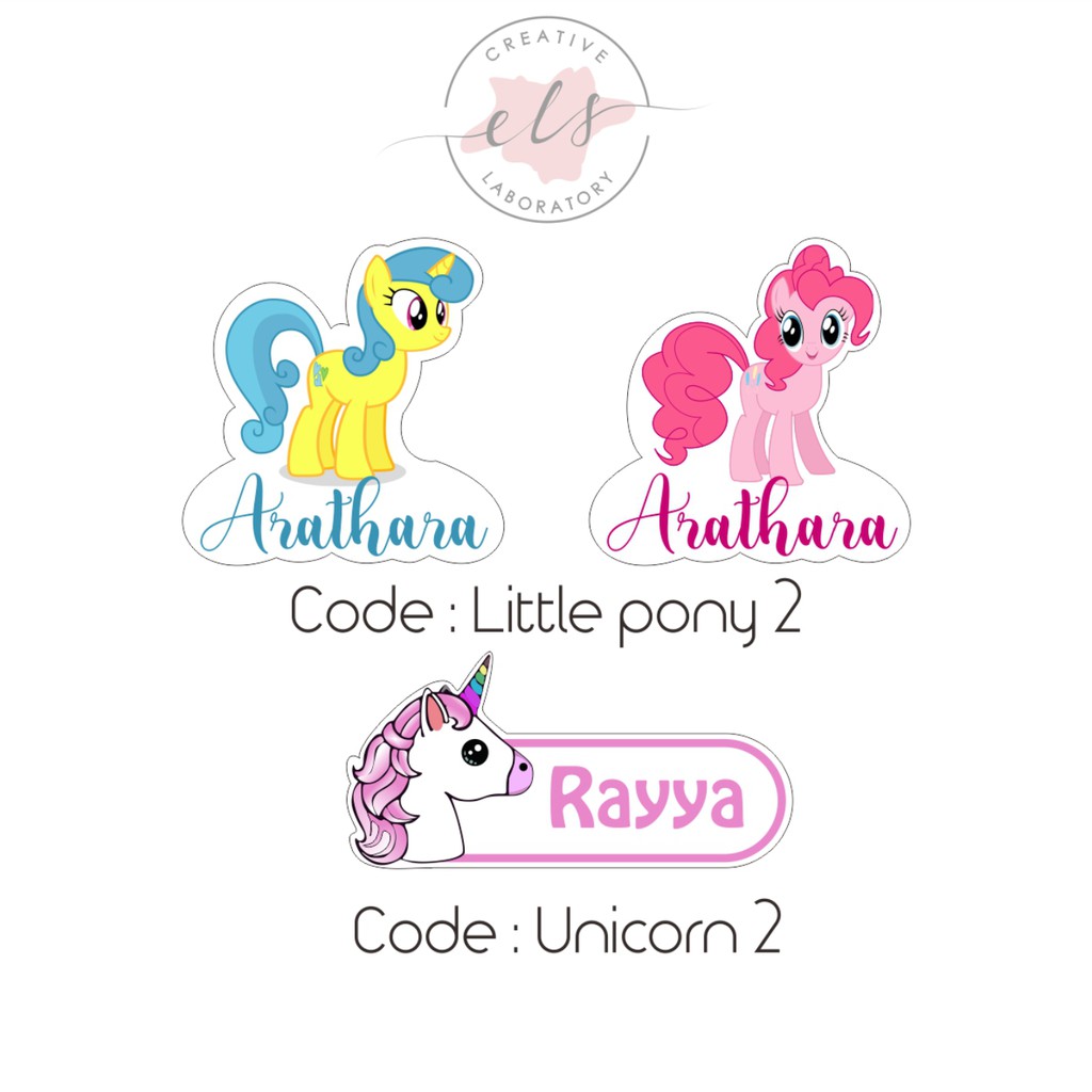 Jual stiker label nama custom waterproof anti air | Shopee Indonesia