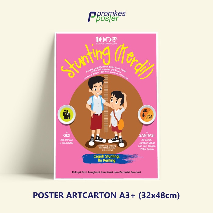 Jual Poster Kesehatan Cegah Stunting Kerdil Shopee Indonesia