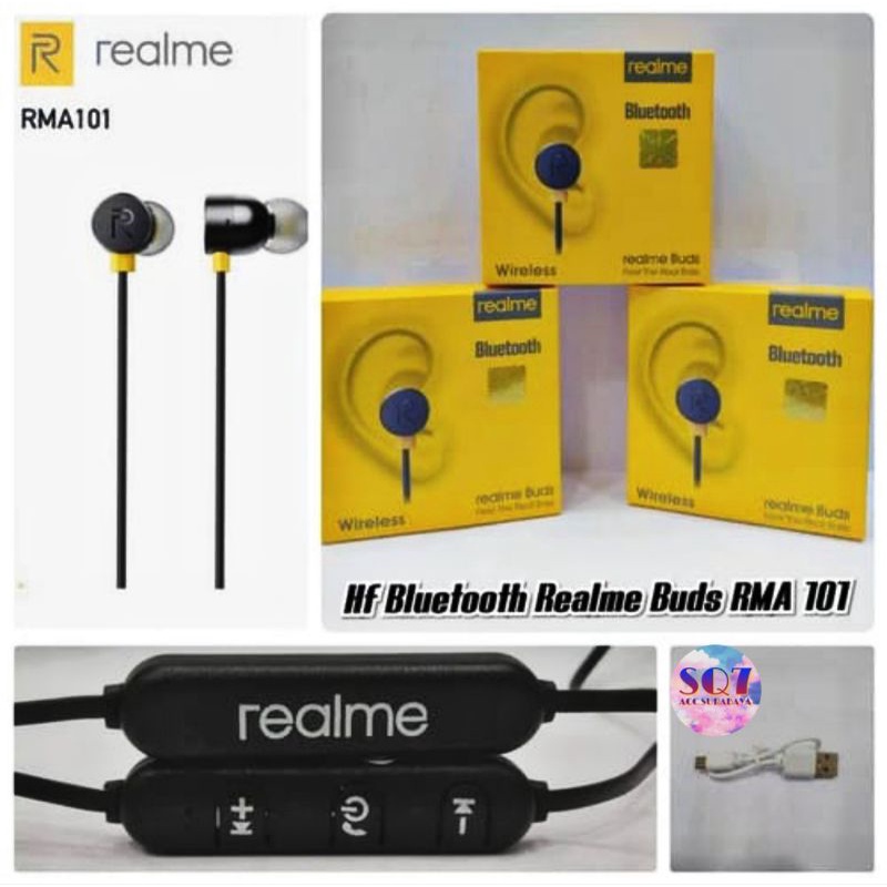 Jual Handsfree Headset Earphone Bluetooth REALME BUDS RMA101 BT HF HS In Ear Stereo Shopee Indonesia