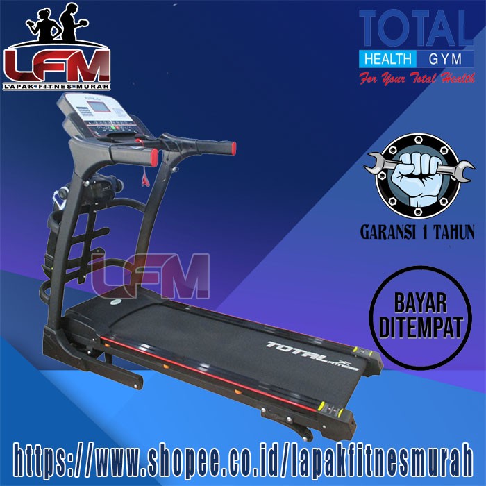 Jual Total Fitness Tl 630 Electric Treadmill 3 Fungsi 2 Hp Alat