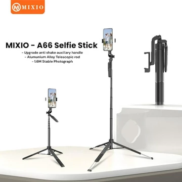 MIXIO A66 160CM Tongsis Bluetooth Selfie Stick Tripod With LED Light