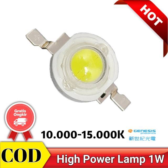 HPL LED 1 Watt Lampu HIGH POWER 10.000-15.000K dan Merah Biru Hijau Kuning dll