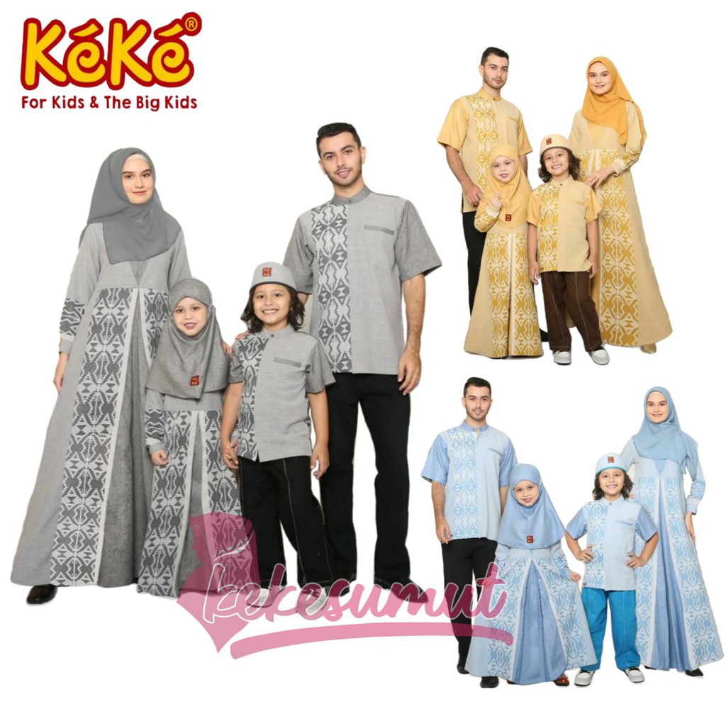 Jual Kekesumut SRK 04 Baju Busana Muslim Sarimbit Keluarga Keke Busana