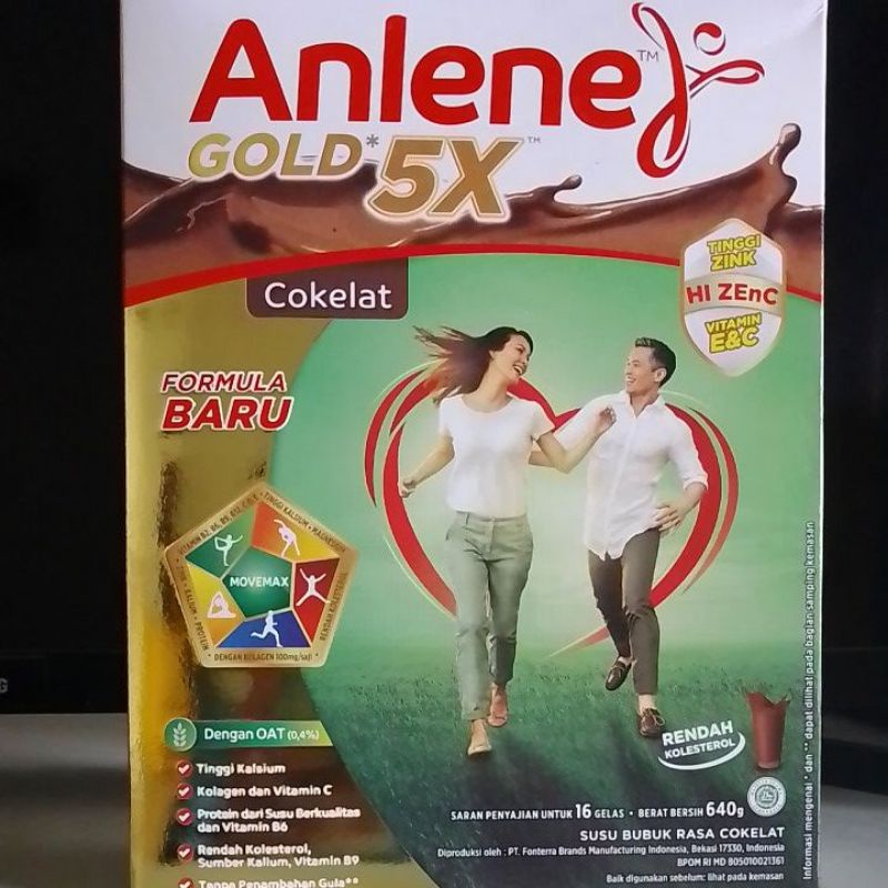 Jual Anlene Gold Vanila Cokelat Original 640 Gr Shopee Indonesia