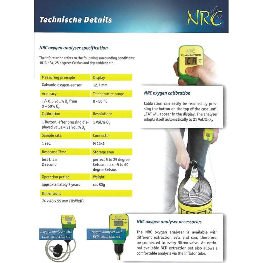 Jual NRC Nitrox Oxygen Analyzer O2 Unit - Not Analox, Not Maxtec ...