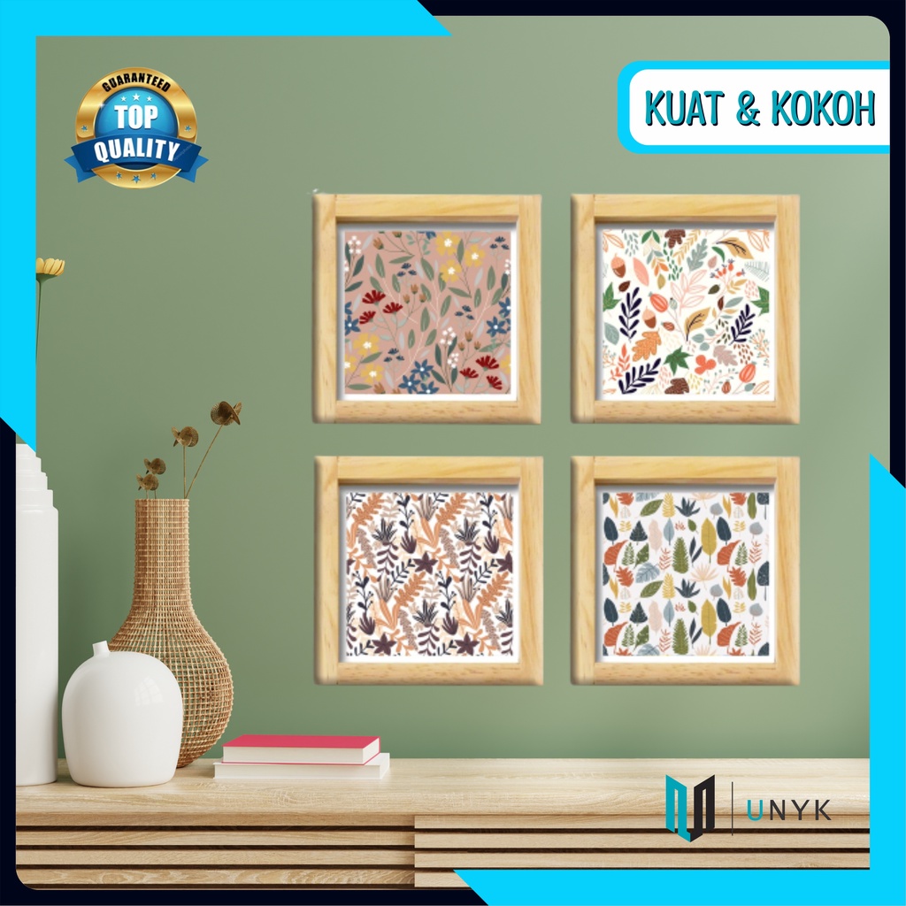 Jual Hiasan Pajangan Dekorasi Bingkai Frame Dinding Rumah Kamar Ruang Tamu Wall Decor Leaf Kayu