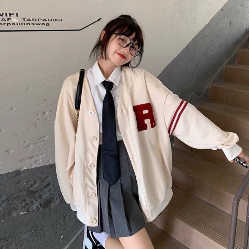 R Cardigan Kancing Oversize Sweater Cardigan Wanita Korean Style  Cardigan Wanita Oversize Style Korea