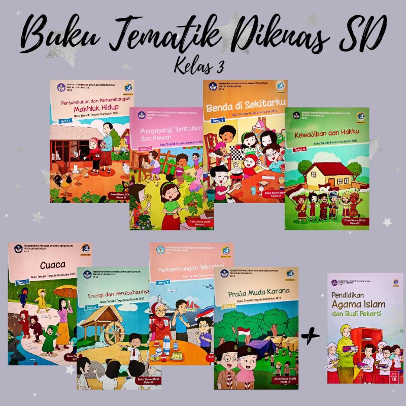 Jual Buku Tematik SD / MI Kelas 3 Tema 1 , 2 , 3 , 4 , 5 , 6 , 7 , 8 ...