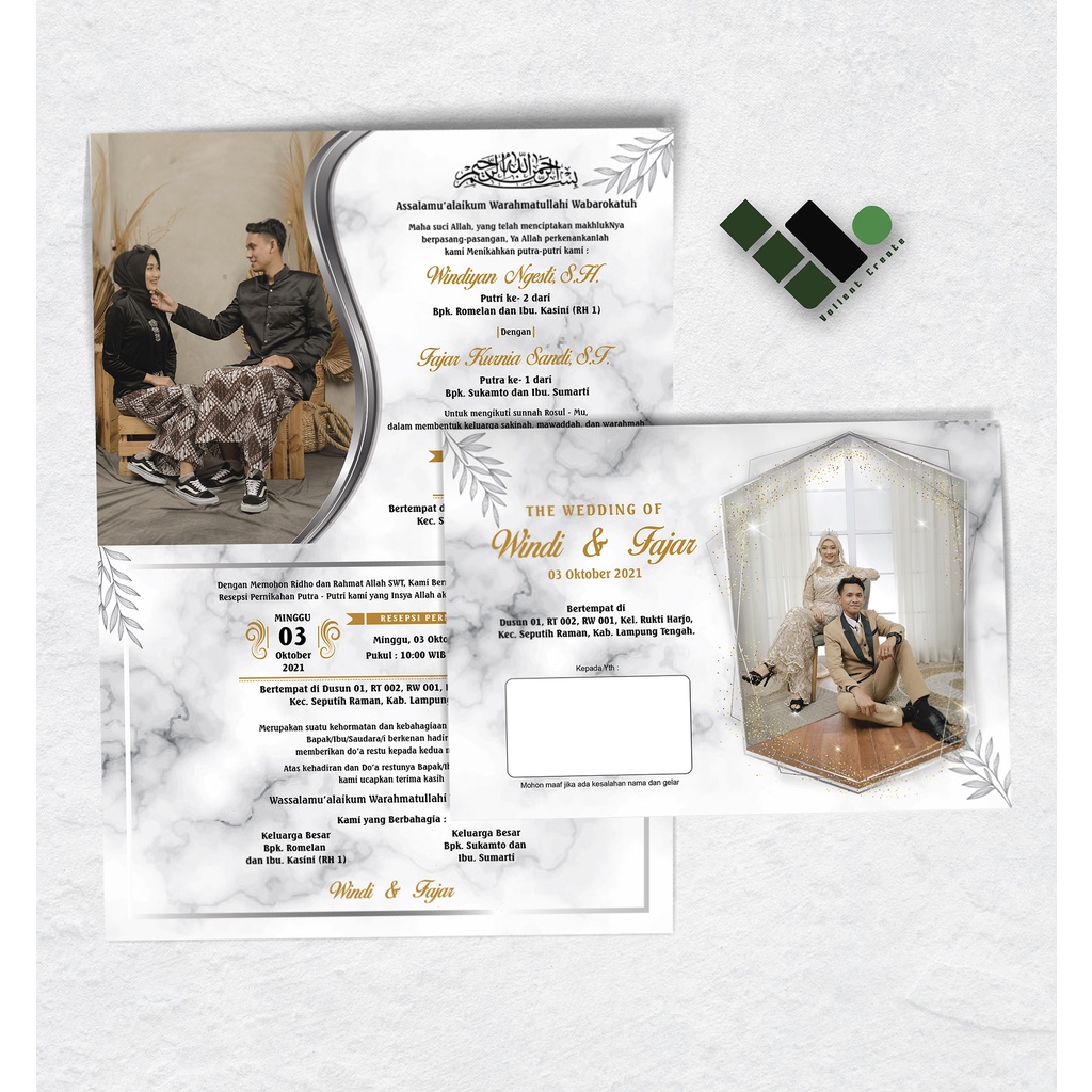 Jual Cetak Undangan Pernikahan Murah / Undangan Full warna Undangan