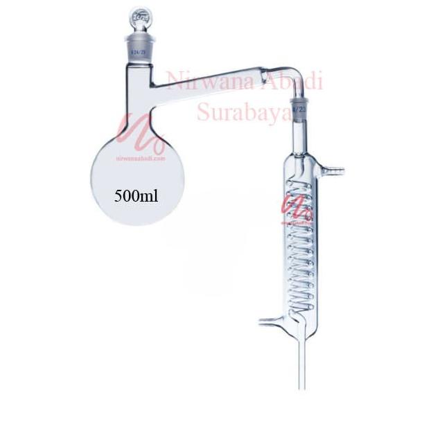 Jual Alat Destilasi Labu 500Ml Lengkap Dengan Kondensor Spiral | Shopee ...