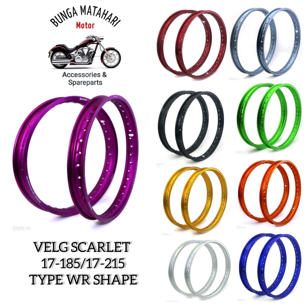 Jual Velg Veleg R Scarlet Pelk Pelek Roda Lingkaran Set