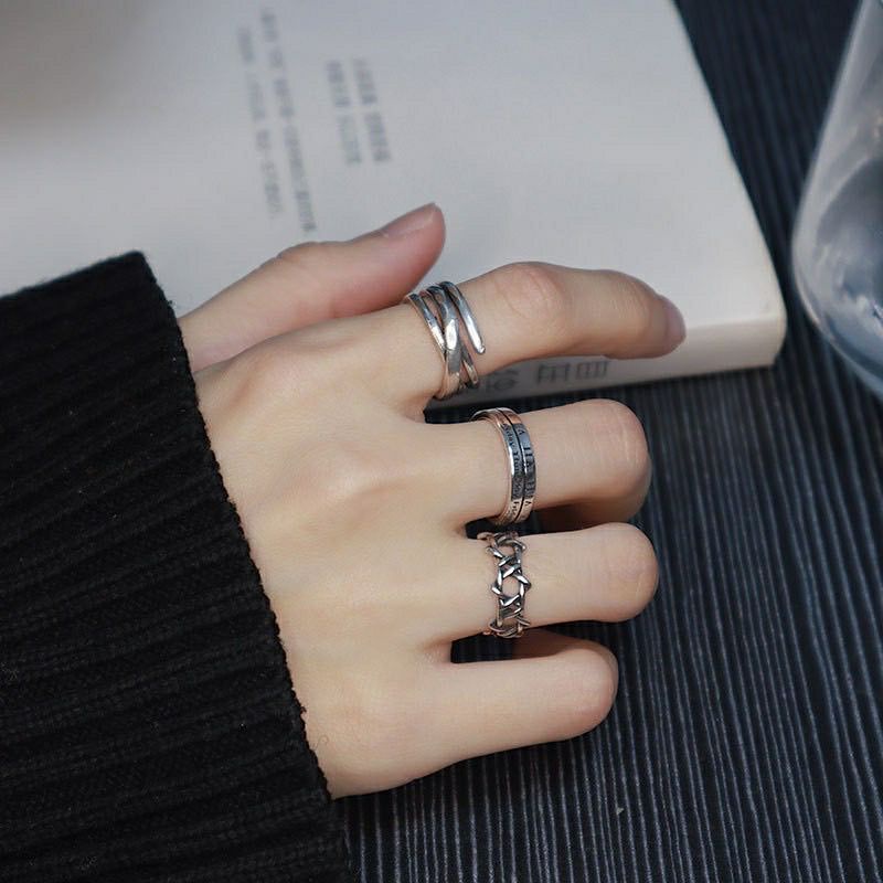 Jual 3in1 Cincin Marcella Angka Romawi 3 in 1 Ring Fashion Set Cincin ...