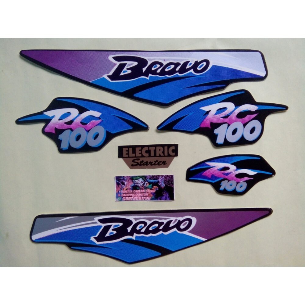 Jual Stiker Lis Striping Bravo Rc 100 Tahun 1996 Biru | Shopee Indonesia