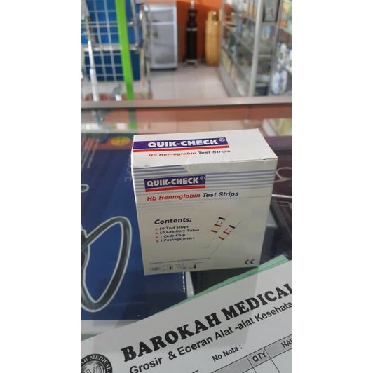 Jual HB Hemoglobin Test Strips Quik Check | Shopee Indonesia