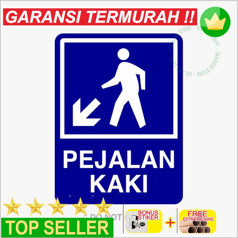 Jual Promo RAMBU PEJALAN KAKI 30 x 40 cm PLAT ALUMUNIUM - Kanan Keren ...