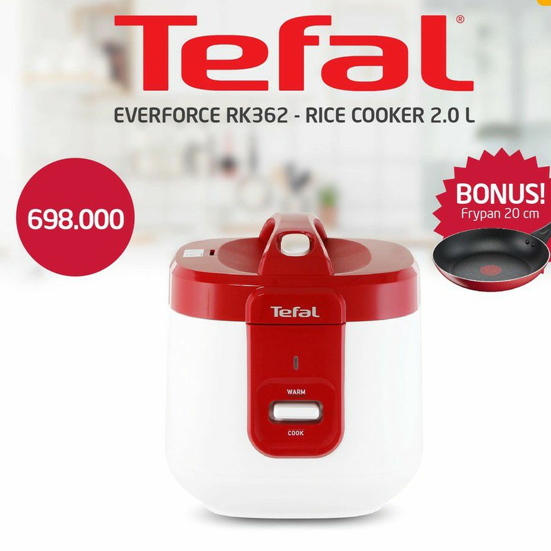 Jual Tefal Everforce RK362 Rice Cooker 2.0 L Free Frypan 20 CM Shopee Indonesia