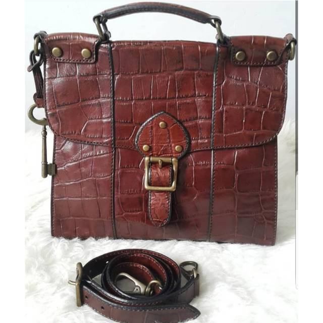 Jual Fossil VRV Flap Croco | Shopee Indonesia