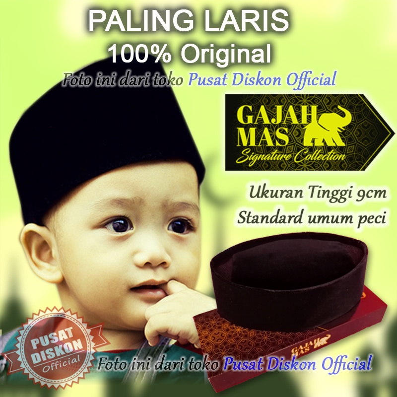 Jual Peci Bayi Anak Laki Laki Songkok Kopiah Balita Warna Hitam Umur 1 ...