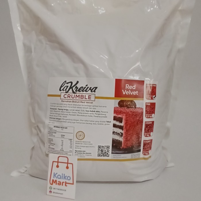 Jual LA KREIVA RED VELVET EXTRA FINE REPACK 1KG | Shopee Indonesia