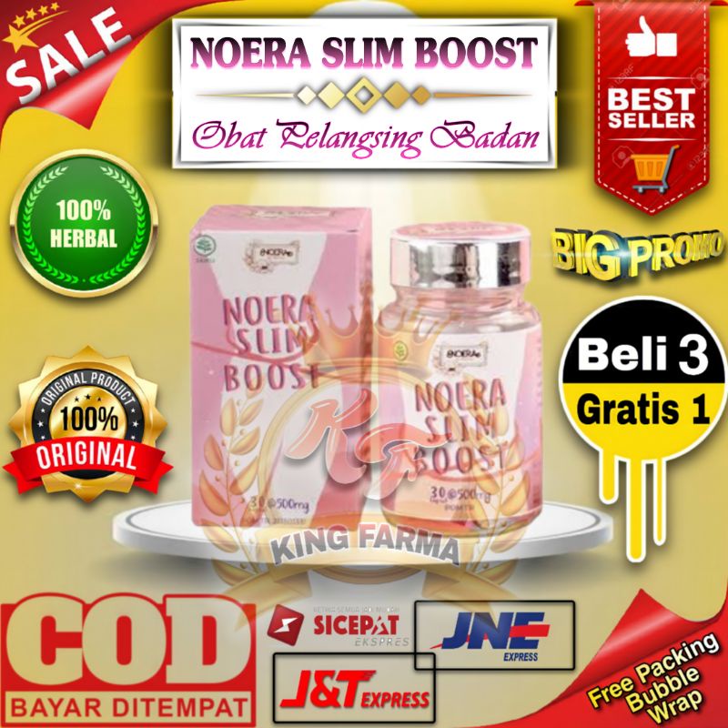 Jual Noera Slim Boost Obat Diet Pelangsing Badan Herbal 30 Kapsul