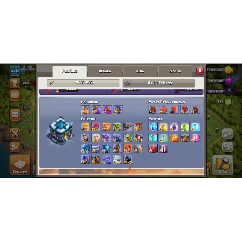 Jual akun coc th 13 max Shopee Indonesia