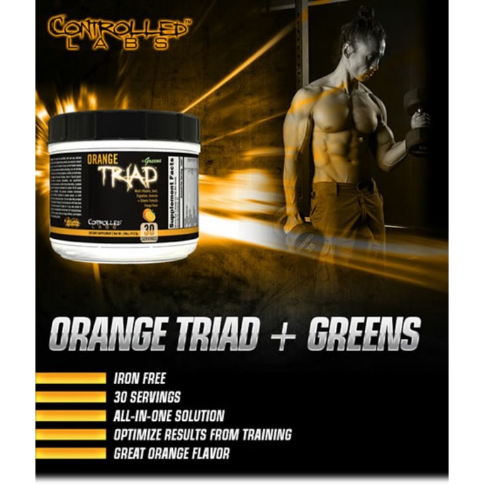 Jual Controlled Labs Orange Triad + Greens All in One Multi Vitamin