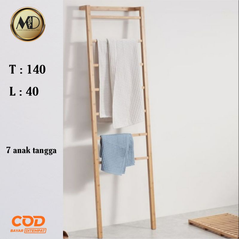 Jual Rak handuk aesthetic murah Tempat handuk kayu ( 17 ) | Shopee ...