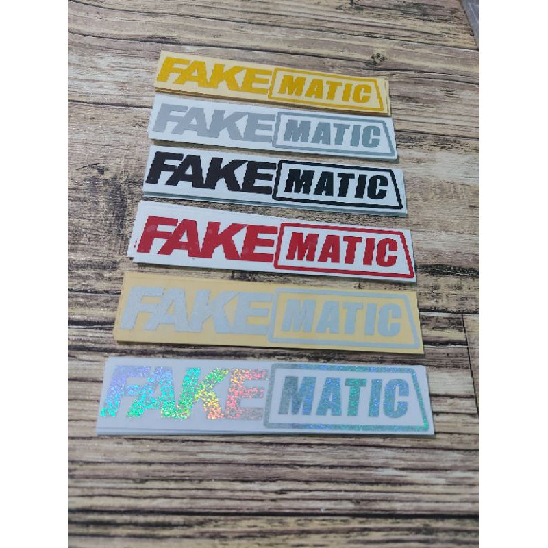 Jual Stiker Motor Keren Viral Sticker Aksesoris Motor Matic FAKE MATIC ...