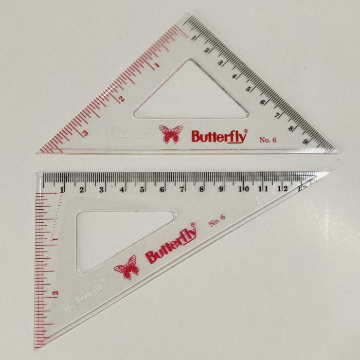 Jual Penggaris Segitiga Butterfly no 6 / Triangle Ruler | Shopee Indonesia