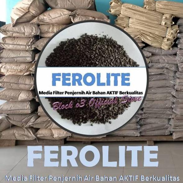 Jual Media Filter Air Kuning Coklat Keruh Bau Besi Ferolite Super 25Kg