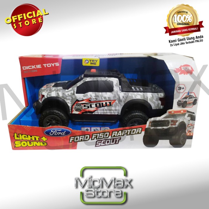 Jual DICKIE TOYS LIGHT SOUND FORD F150 RAPTOR SCOUT RANGER | Shopee ...