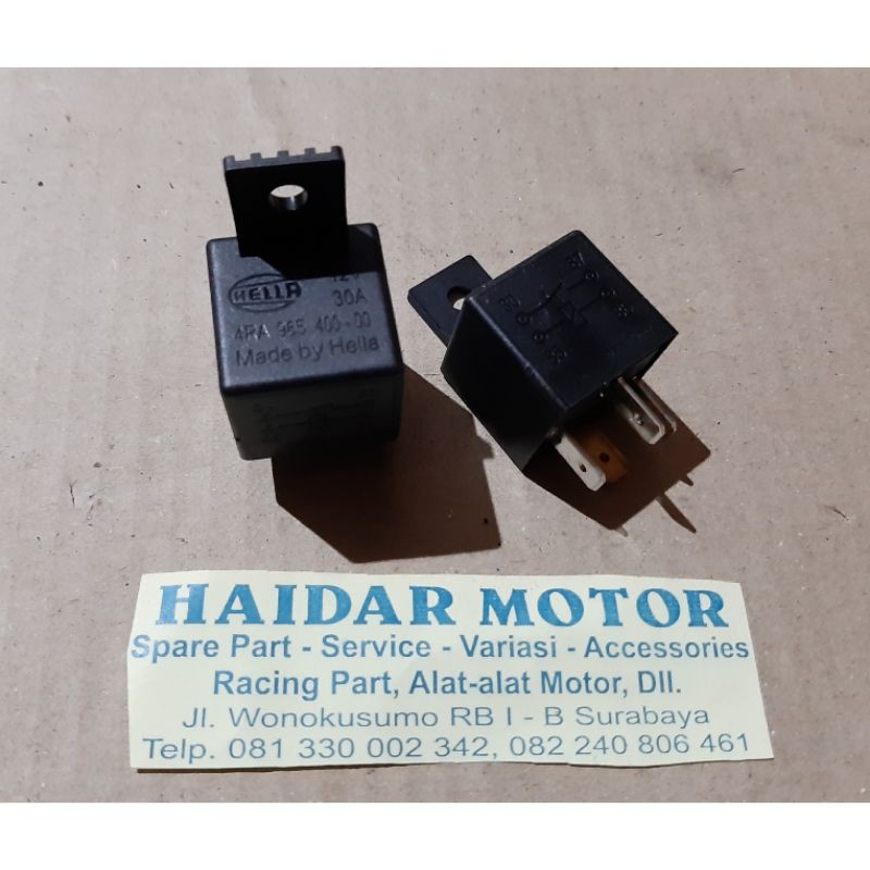 Jual RELAY 12V 30A KAKI 4 HELLA/ Relay klakson motor / Relay hella
