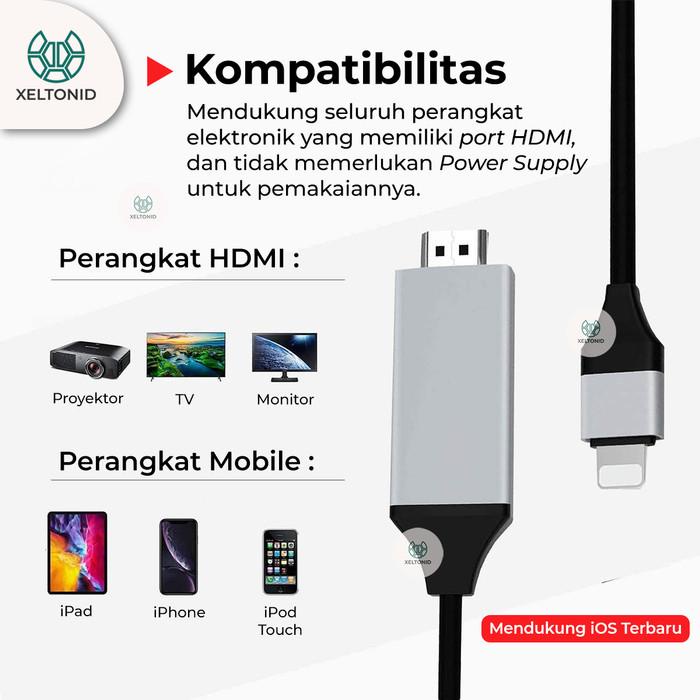 Jual Kabel Adapter Lightning To Hdmi Connector Iphone Ipad To Tv ...