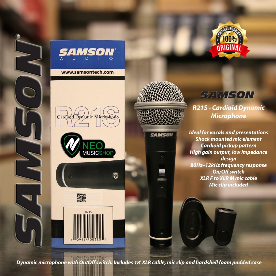 Jual Samson R21S Cardioid Dynamic Microphone Original | Shopee Indonesia