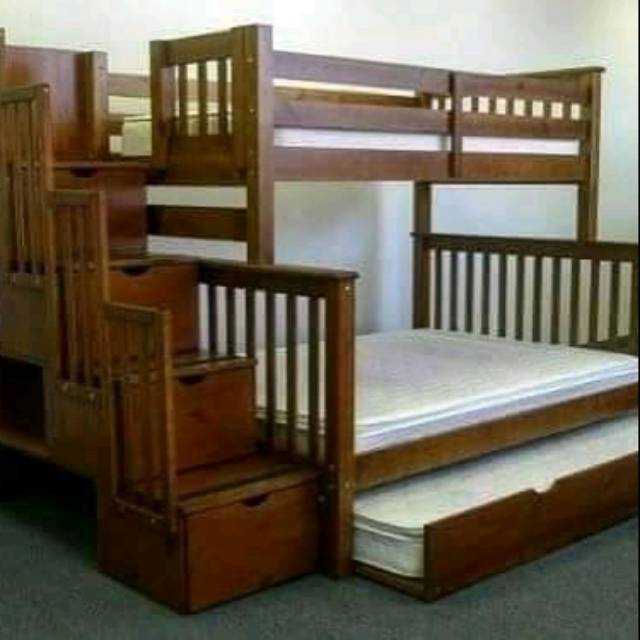 Jual Adena Dipan Tingkat Kayu Jati Minimalis Jepara Ranjang Tingkat